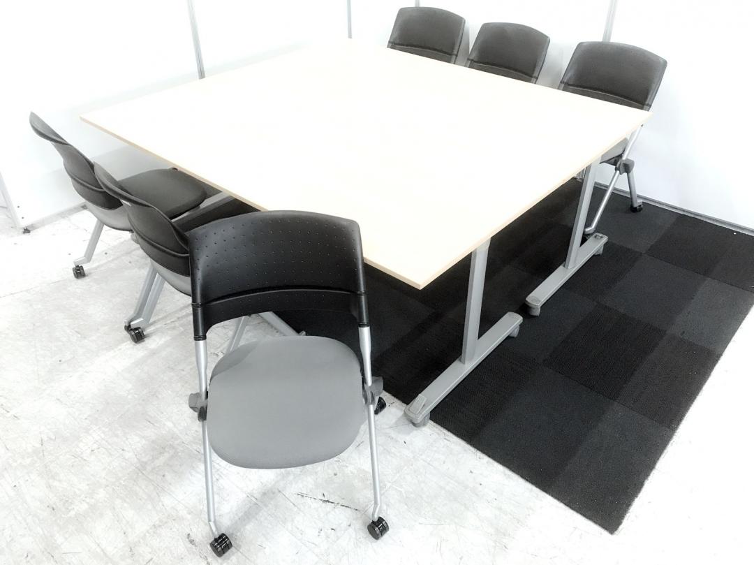 【急な会議セット】収納時場所を取りません！！スタックテーブル2台×スタッキングチェア6脚セット！【オカムラ製リータチェア！】
                        その他シリーズ
                                    中古
            