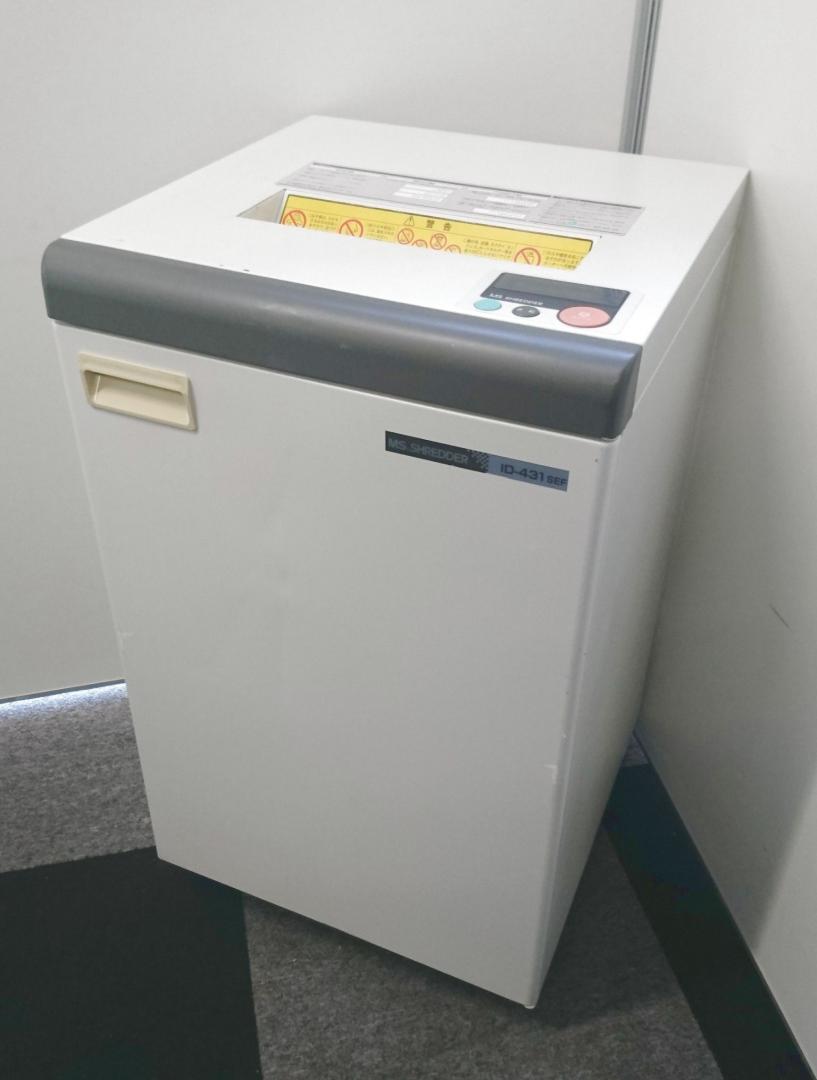 【おすすめ裁断枚数】比較的大きいオフィスにおすすめな業務用シュレッダー入荷！
                        ID-431SEF
                                    中古
            