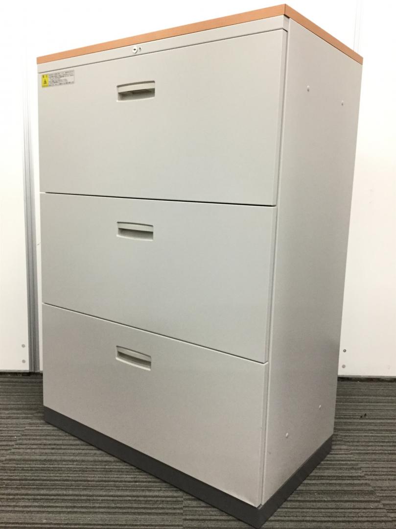 【2台入荷】ナチュラル天板付　内田洋行製3段ラテラル書庫　仕切り板も付属します！
                        その他シリーズ
                                    中古
            