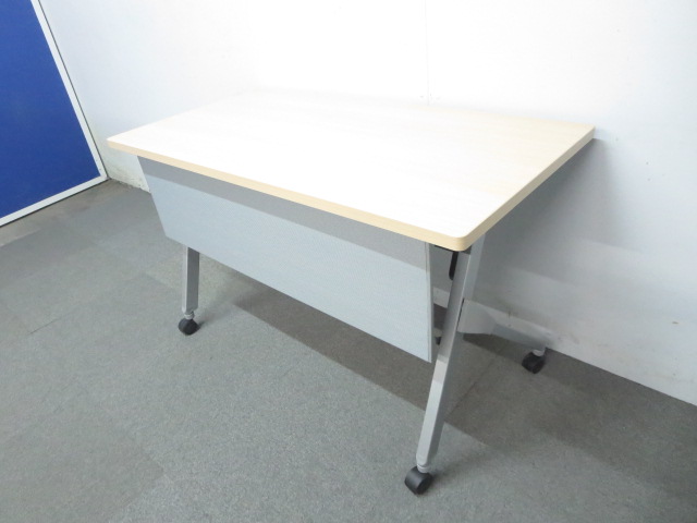 ■サイドスタックテーブル【W1200×D600mm】■ナチュラル　幕板付タイプ【会議やセミナー用にオススメ！】
                        フラプター
                                    中古
            