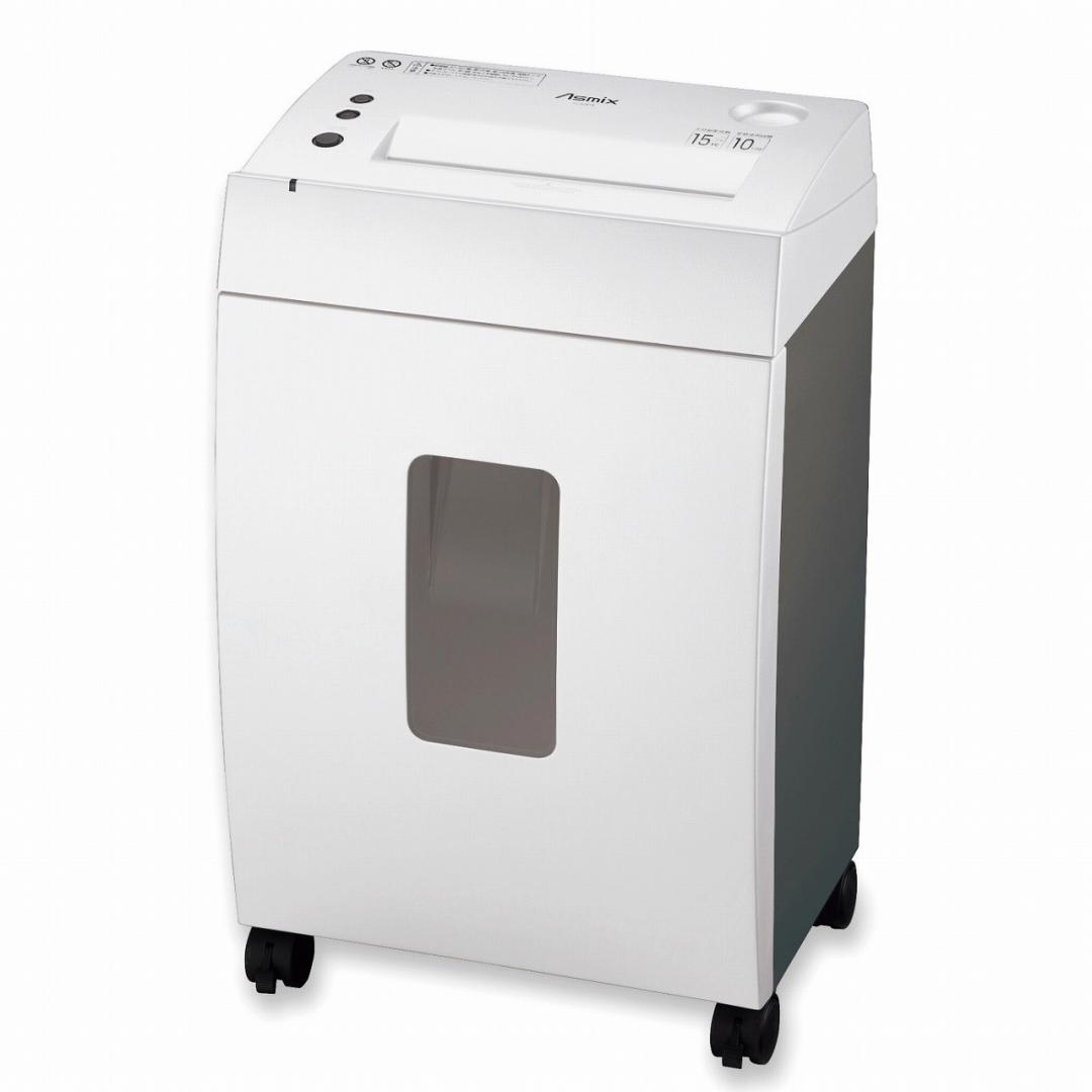 【細断音の小さなパワフルシュレッダー!!】Asmix（アスカ）製　シュレッダー　細断寸法　4.0×30ｍｍ　最大１５枚細断　静音タイプ
                        S50
                                    新品
            