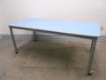 【KS】[使用感有りのため、特価にて!!][4～6名様用]会議用テーブル　キャスター付き　幅1800㎜　スタンダードでシンプルなミーティングテーブルです