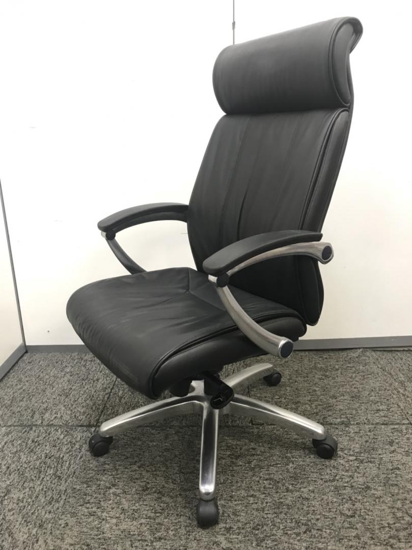 美品　オカムラ  OKAMURA ワーキングチェア　オフィス　ビラージュ 中古】ヴィラージュチェア 8VC11A FVG7 オカムラ/okamura 肘無