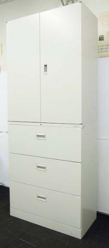 【オフィス書類をまとめて収納！】■オカムラ製　両開き＋3段ラテラル書庫セット　H2200mm
                        42 
                                    中古
            