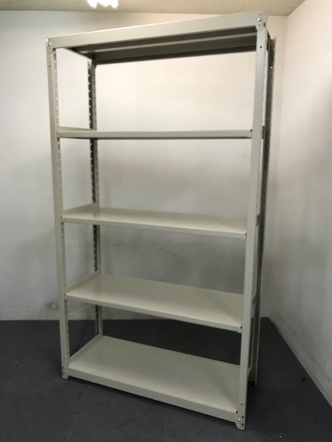 【4台入荷】簡易モノ置きや書類置きに｜天地5段｜メーカー不明｜耐荷重不明｜W1200 / D450 / H2100
                        -
                                    中古
            