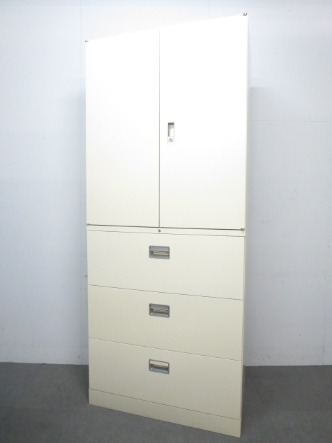 ■オカムラ製　両開き＋3段ラテラル書庫セット　アイボリー■【長期在庫品につき今だけお買い得！】【B】
                        42
                                    中古
            