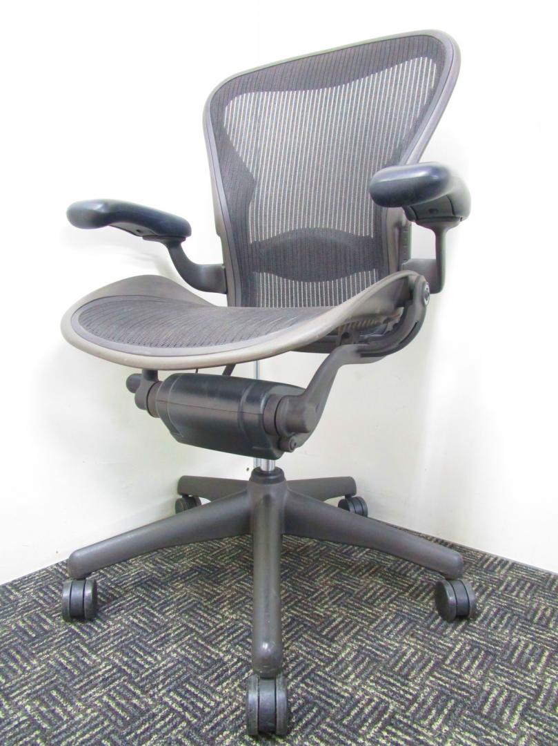 中古】アーロンチェア AJ G1 BB BK Herman Miller/ハーマンミラー 肘付 