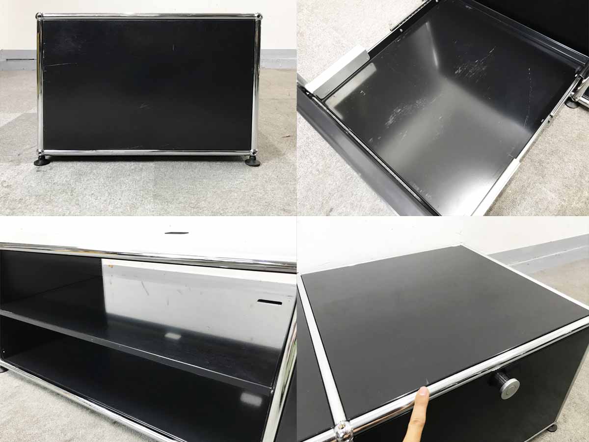 中古 USMハラー｜キャビネット テレビボード 3列1段 アントラサイト 中古 USMハラー｜キャビネット テレビボード 3列2段 アントラサイト