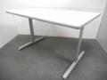 【4人用として最適なサイズ！】■ミーティングテーブル（W1200mm）ホワイト　Ｔ字型脚