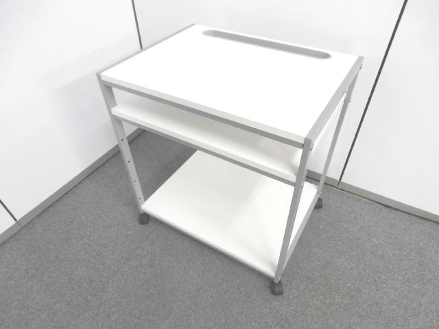 【横幅６３０ｍｍで大き目のプリンターも置けます】■プリンター台　■用紙も置けます　■ホワイト
                        -
                                    中古
            