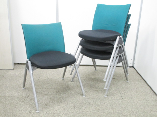 ★セットでお買い得！★【クッション性に富んだミーティングチェア！】お洒落な背面グリーン！会議用におすすめ！【スタック】
                        MX-310 シリーズ
                                    中古
            