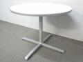 【リフレッシュ空間にもオススメ！】■オカムラ製　丸型テーブル　W900mm　ホワイト