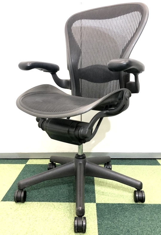 【中古】アーロンチェア AE111PWB AJG1BBFP 3D01 Herman Miller/ハーマンミラー 肘付ハイバックチェア 235315