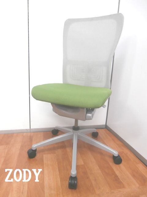 【科学に基づいたフォルムと環境への配慮を念頭に置いたチェア】■ヘイワース　■ＺＯＤＹ　■事務椅子　■OAチェア　■メッシュ　■ランバーサポート　■緑　■グリーン
                        ＺＯＤＹ
                                    中古
            