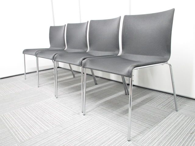 【4脚セット商品】お洒落なメッシュ製のスタッキングチェア　グレー色｜会議室や休憩室におすすめ！
                        その他シリーズ
                                    中古
            