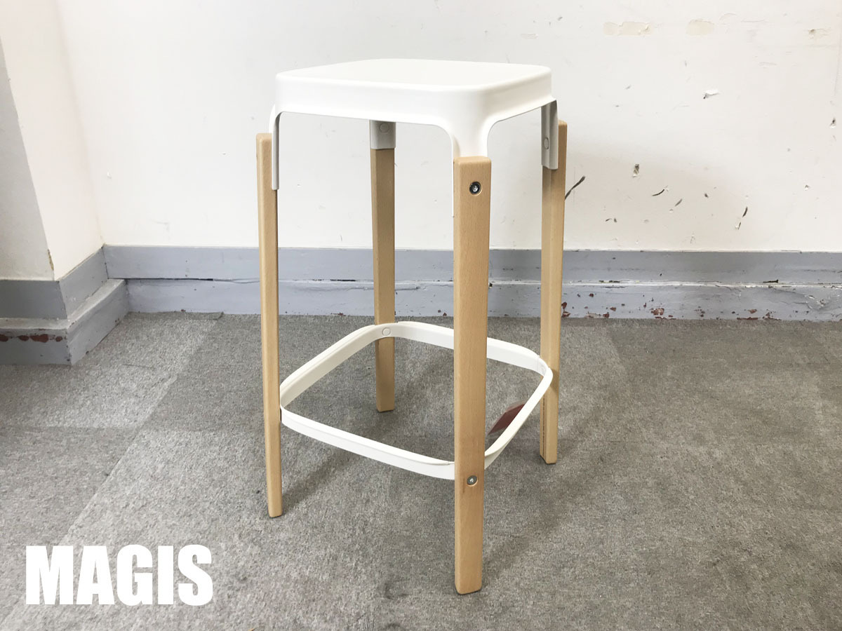 【展示品】MAGIS / マジス　STEELWOOD STOOL　ビーチ＋ホワイト　スティールウッドスツール
                        　
                                    中古
            