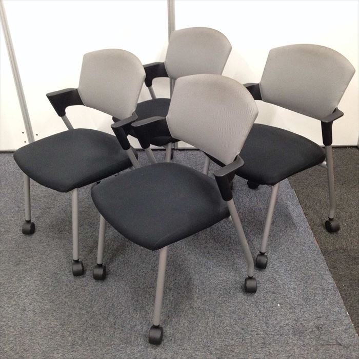 【人気会議チェア】【4脚セット】コクヨ製　プロッティ　グレー/ブラック
                        プロッティ
                                    中古
            