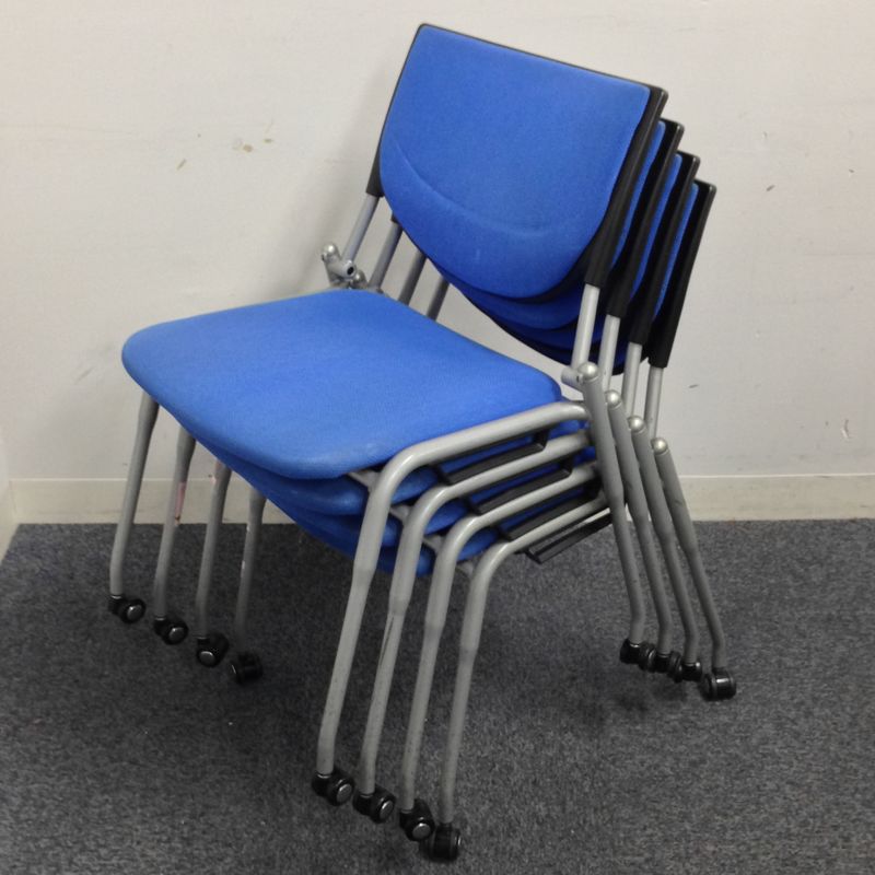 【4脚セットでお得】■オカムラ製・スタッキングチェア■プロスタックシリーズ■ブルーカラー
                        プロスタック
                                    中古
            