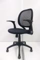 【KS】[メッシュチェア]人気のブラックカラー　オフィスチェア　事務椅子　肘付き