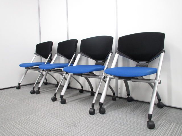 【4脚セット商品】コクヨ製コルサチェア！ブルー＆ブラックカラーでデザイン性が 非常に高い一品となっております！【会議用におすすめです！】
                        コルサ
                                    中古
            