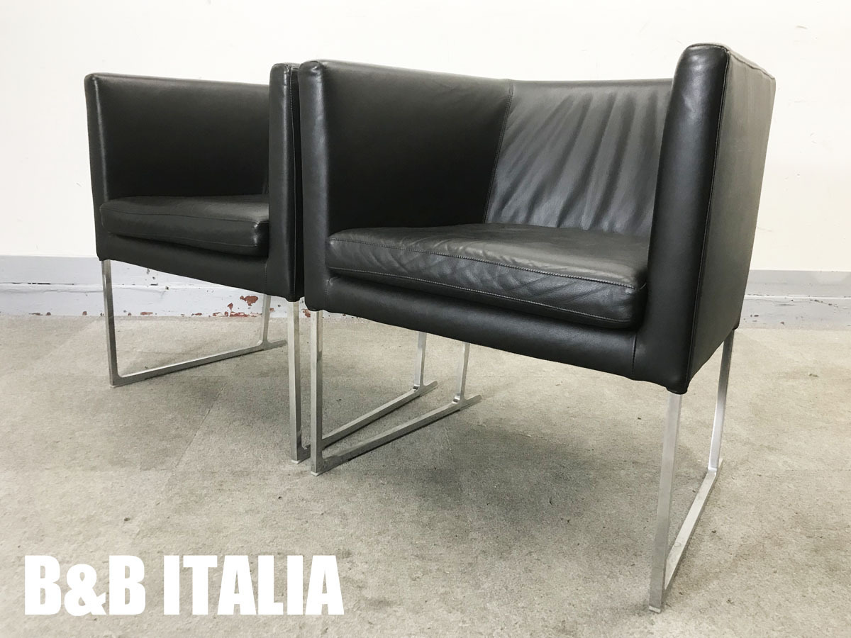 B&B イタリア　SEDIA SOLO　ラウンジチェア2脚セット　本革　アントニオチッテリオ
                        　
                                    中古
            