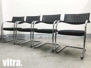 vitra/ヴィトラ　ビザビ スタッキングチェア4脚セット　黒　アントニオチッテリオ　hhstyle