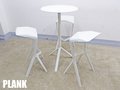 Plank/プランク　MIURA /ミウラテーブル+スツール3脚セット　コンスタンチン・グルチッチ　ホワイト　北欧
