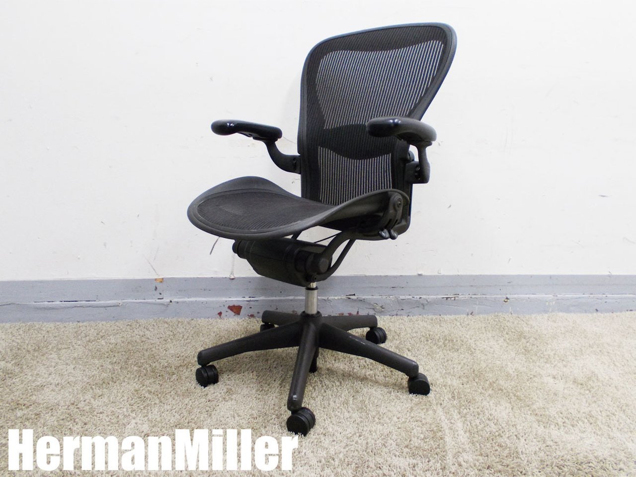 HermanMiller/ハーマンミラー　アーロンチェア 　Cタイプ フル装備　黒
                        アーロンチェア（ランバー
                                    中古
            