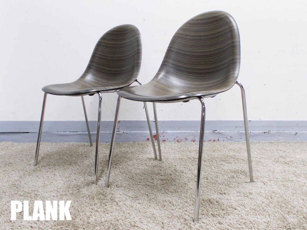 Plank/プランク　 LUNA / ルナ スタッキングチェア 2脚セット　ダークブラウン　ダイニング
                        ルナ 
                                    中古
            