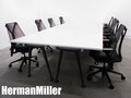 HermanMiller/ハーマンミラー アバック テーブル 4台 ＆ セイルチェア 肘付8脚セット