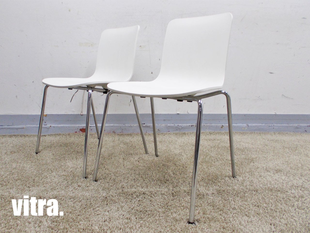 vitra/ヴィトラ　HAL/ハル スタッキングチェア2脚セット　ジャスパーモリソン　ピュアホワイト　hhstyle
                        HALシリーズ 
                                    中古
            