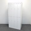 【大量入荷】鍵2本付き!人気のホワイト8人用ロッカー入荷!中古 ロッカー 更衣室 鍵付き 【メーカー在庫にて保管】