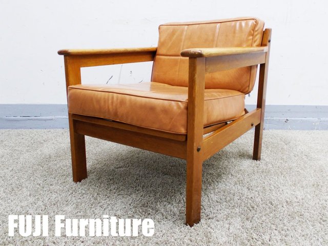 参考にお買い物♪ FUJI FURNITURE 1Pソファ ラウンジチェア - 椅子/チェア