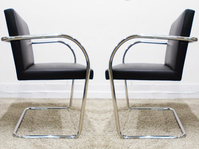 2脚セット Knoll Mies van der Rohe Arm Chair Tubular ミースファン