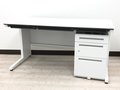 【平机とワゴンのセット】白×白の組み合わせでより明るいオフィスに！！
