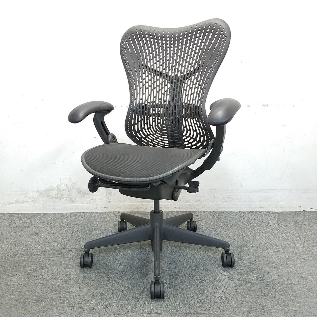 中古】ミラアーム Herman Miller/ハーマンミラー 肘付ハイバックチェア 