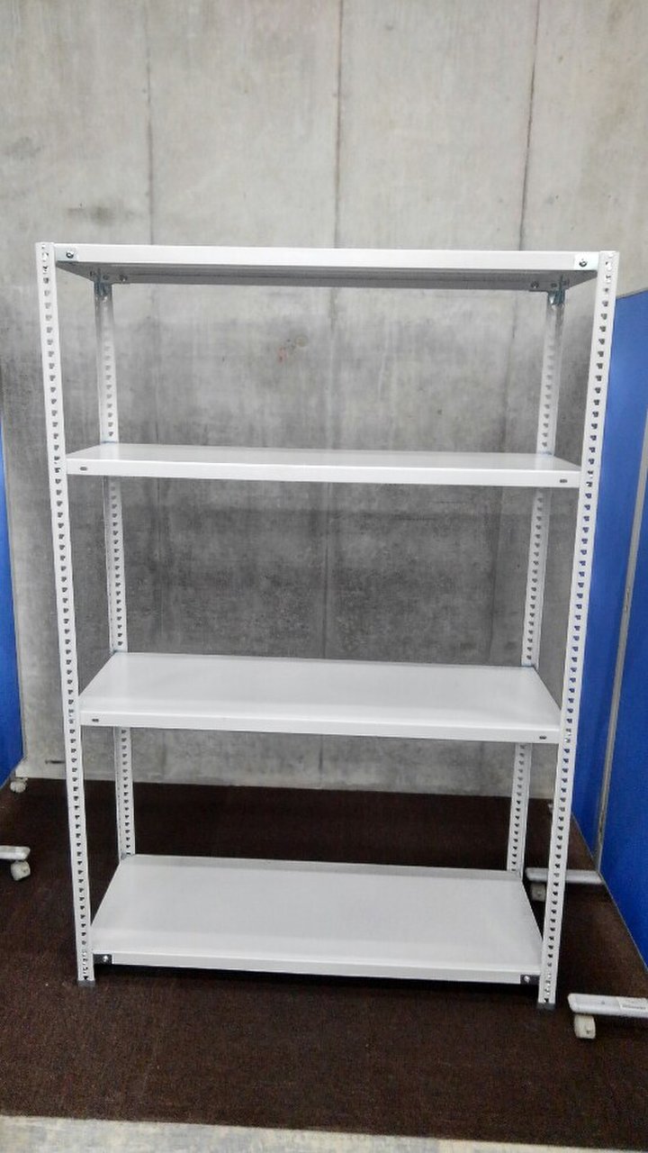 上下六角ボルト式タイプのホワイト色の中古ラックが1台入荷致しました！　天地4段　耐荷重：段/100kg 
※マテハン本舗の中古商品は、千葉県柏市に在庫がございます。
                        不明
                                    中古
            