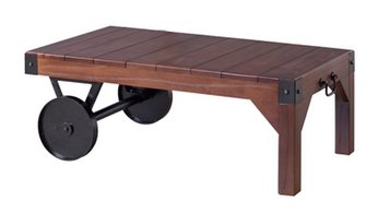 【新品】東谷　天然木製のカントリー調！　トロリー　テーブルS