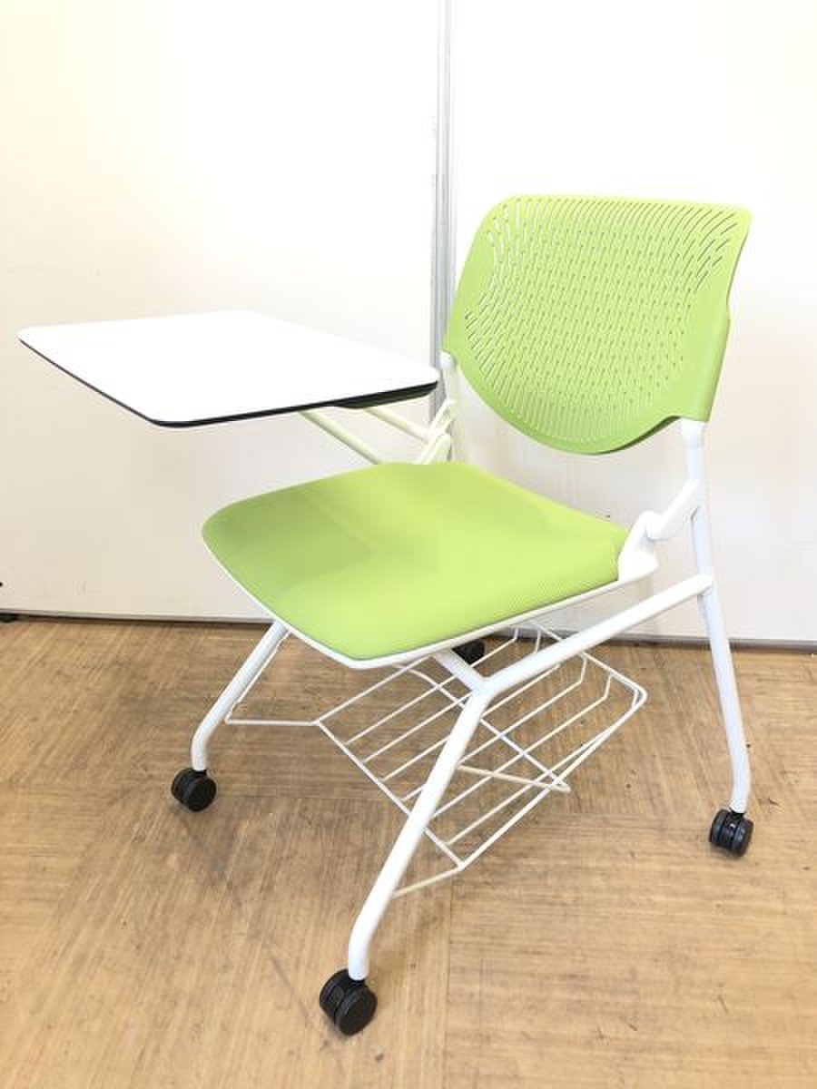 【テーブルいらずで会議ができます】セミナーや勉強会にピッタリのメモ台付きミーティングチェア【ネスティングタイプ】
                        ルナ 
                                    中古
            