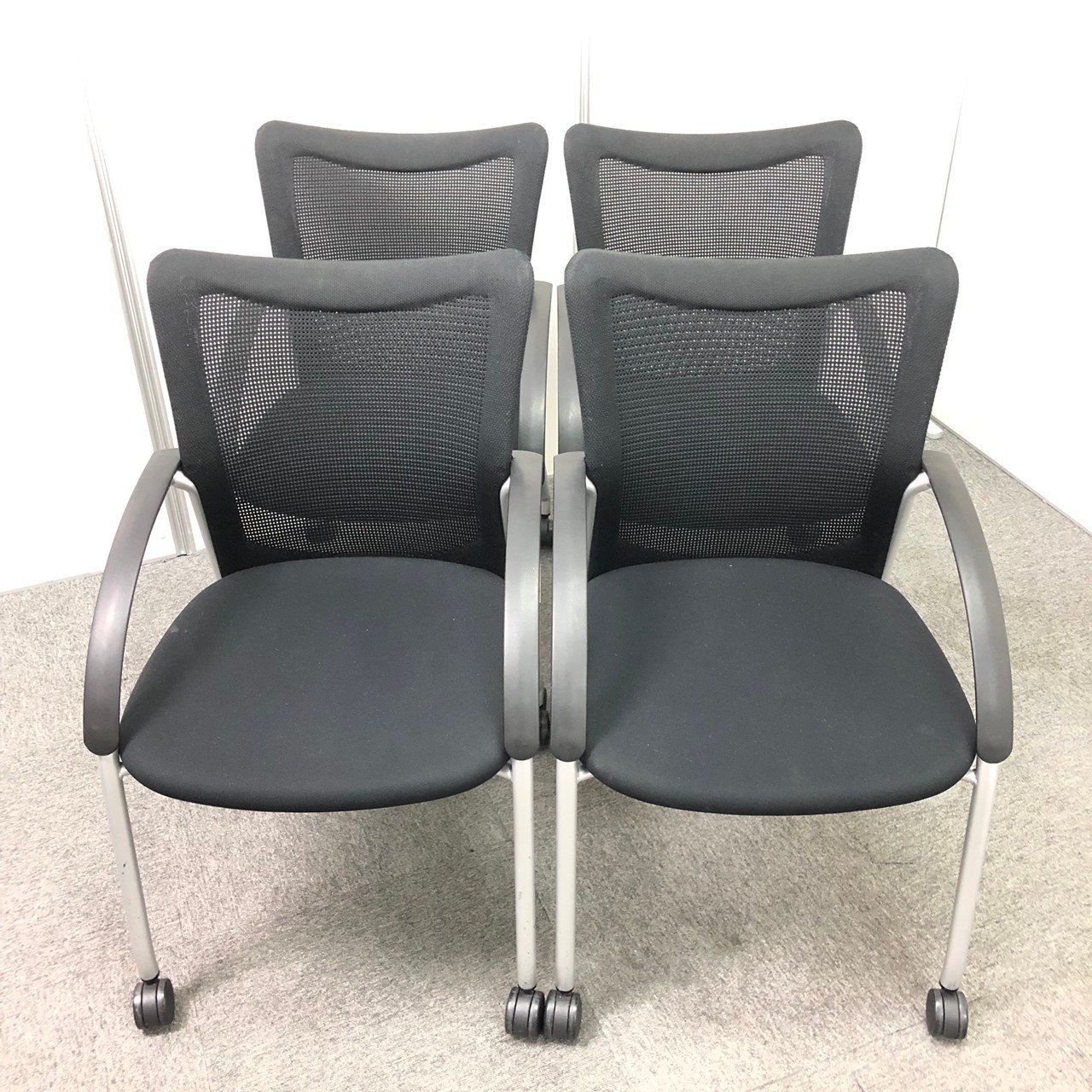 【4脚セット価格】メッシュタイプのミーティングチェア
                        KEシリーズ 
                                    中古
            