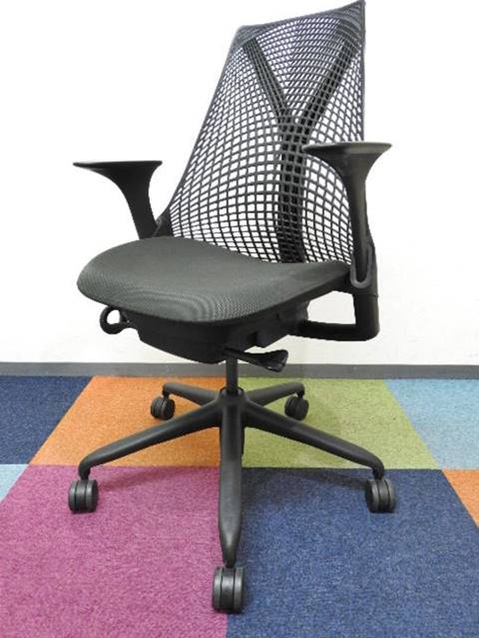 【中古】セイルチェア AS1YA23HA-0002 N2BKBBBKBK9115 Herman Miller/ハーマンミラー 肘付ハイバックチェア  291288