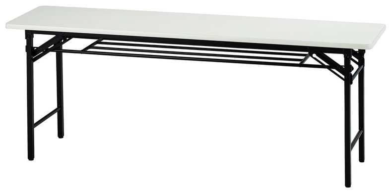【折り畳みテーブルW1800/D450】天板がソフトエッジタイプです。