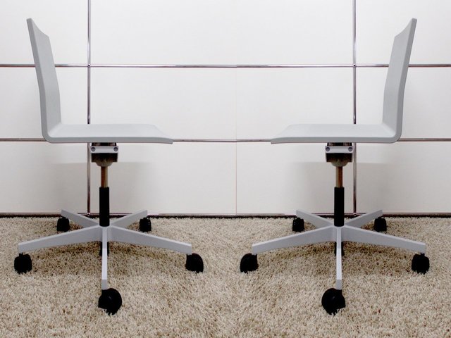 【美品】ヴィトラホワイトデザイナー 椅子#2 vitra Visavis 2 Chair 幅55×奥行58×高さ80cm Vitra / ヴィトラ