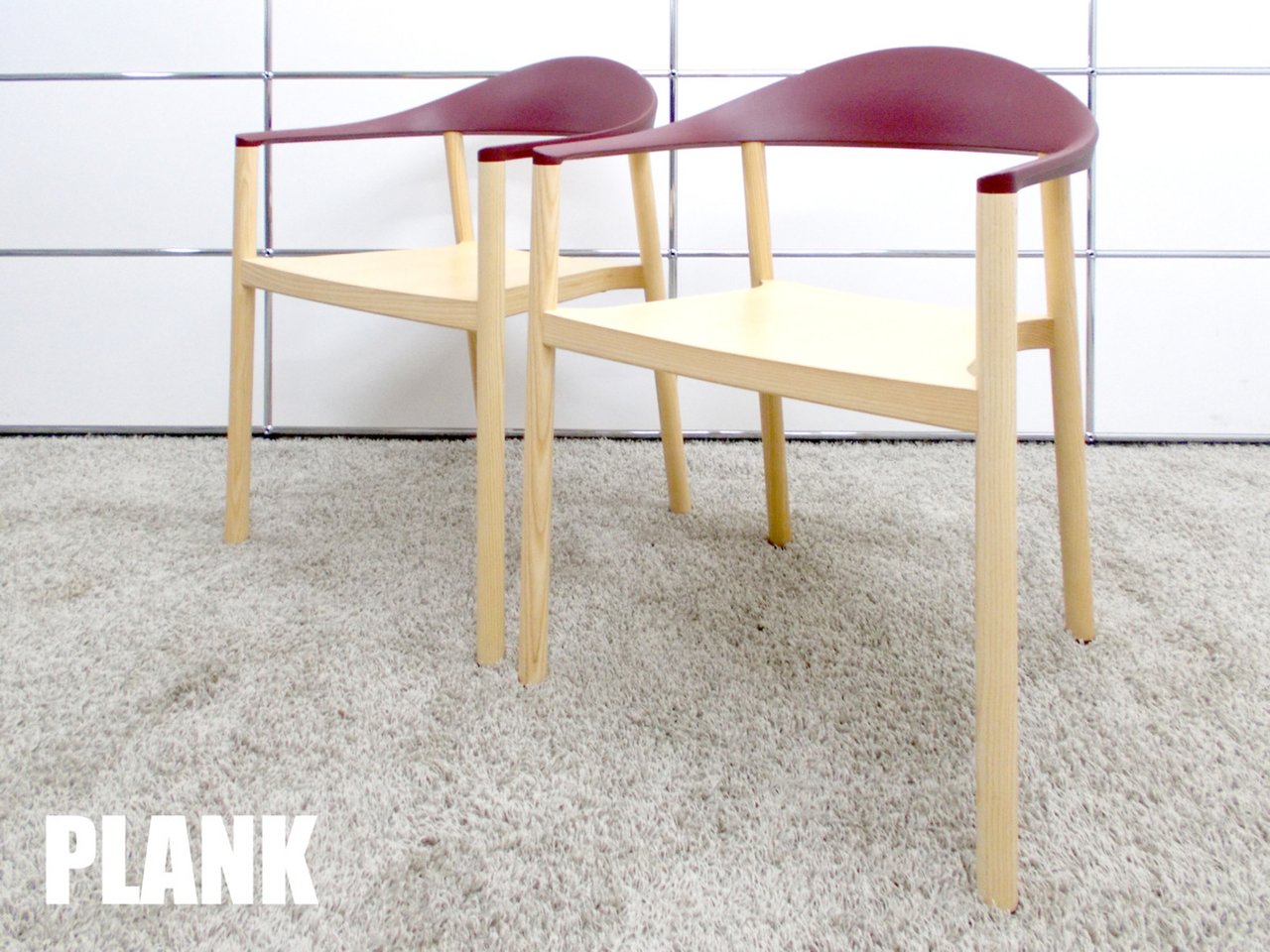 Plank/プランク　MONZAチェア2脚セット　コンスタンチン・グルチッチ　ボルドー　北欧
                        その他シリーズ
                                    中古
            