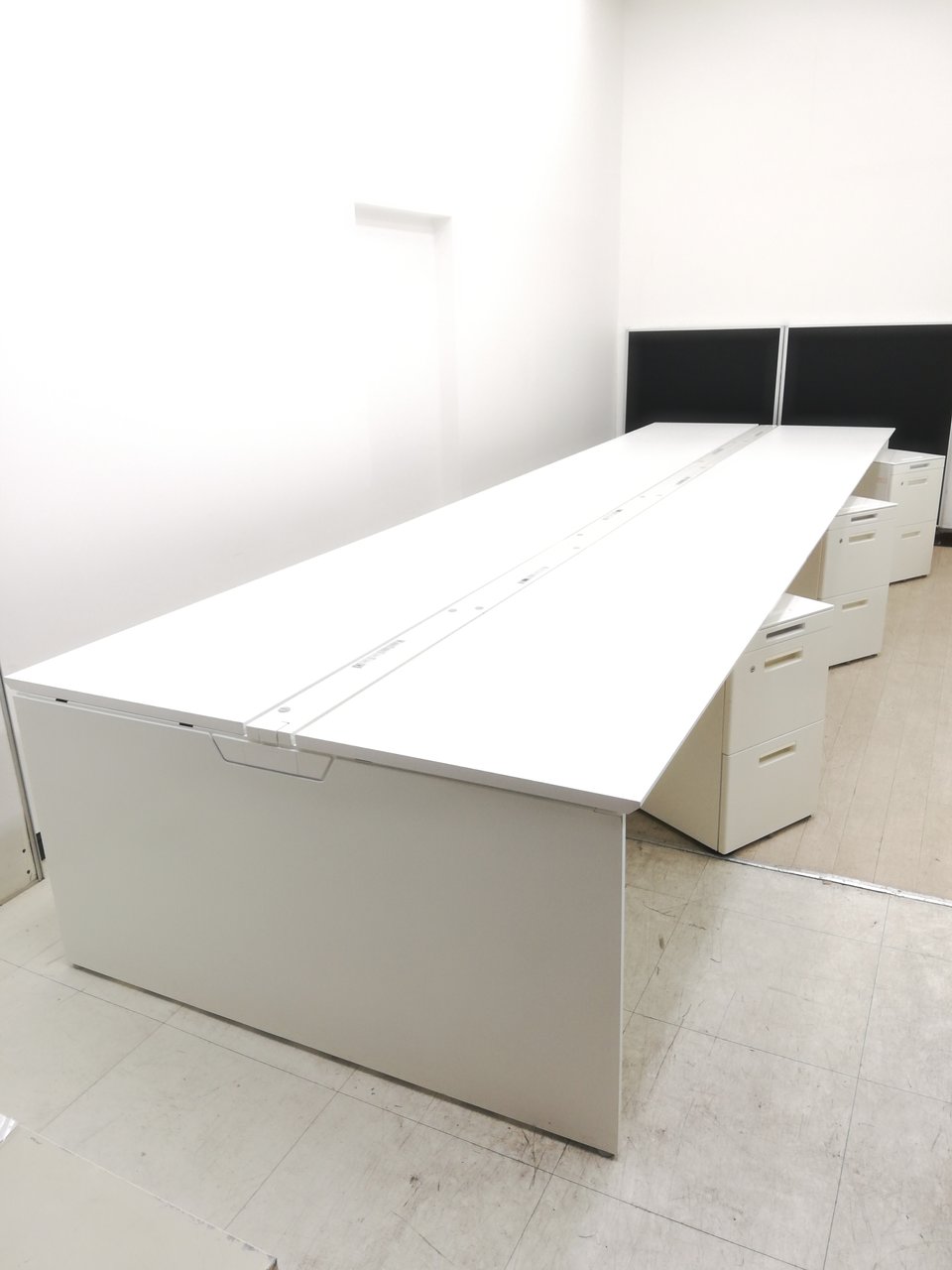 【幅4800mm】2016年製フリアドデスク＆ワゴン6台セット※USB電源付属タイプ配線楽々◆オカムラ製
                        プロユニットフリーウェイ 
                                    中古
            