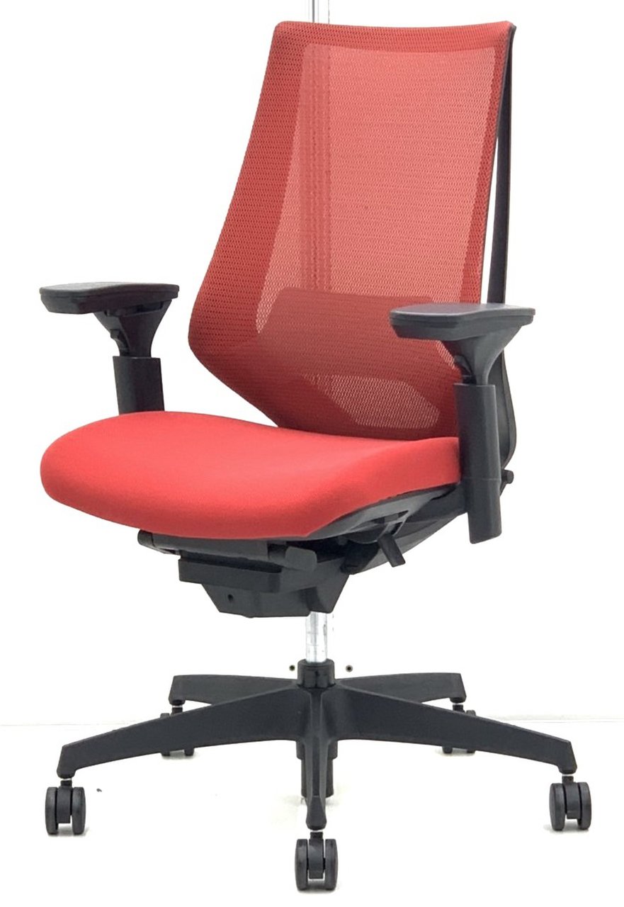 【定価11万がこの価格！】コクヨ（KOKUYO）Duora(デュオラ)／可動肘／ランバーサポート付き■素敵なレッドカラー　メッシュチェア
                        デュオラ 
                                    中古
            