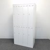 【大量入荷】鍵2本付き!人気のホワイト8人用ロッカー入荷!中古 ロッカー 更衣室 鍵付き 【メーカー在庫にて保管】