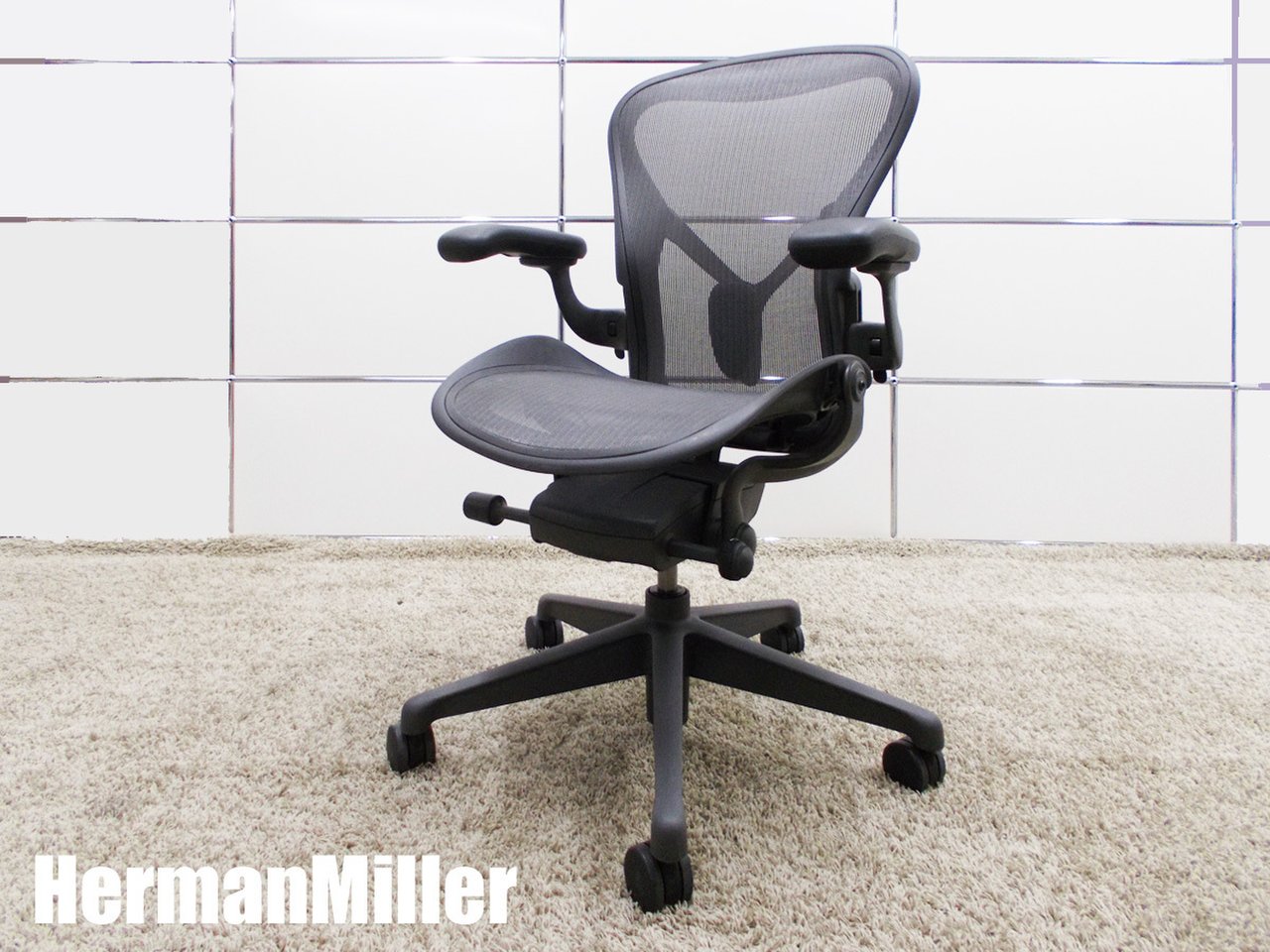アーロンチェア ハーマンミラー 正規品 旧タイプ 中古】アーロンチェア Herman Miller/ハーマンミラー 肘付