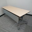 【オカムラ】【幕板付】【サイドスタックテーブル】【収納】【安い】【4台入荷】【ナチュラル天板】
