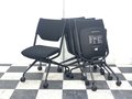 【4脚セット】1脚の定価約6万円|ブラックのネスティングチェア|会議室・応接室に|起業 拠点開設